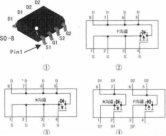 8腳貼片引腳圖 8腳貼片mos管引腳圖